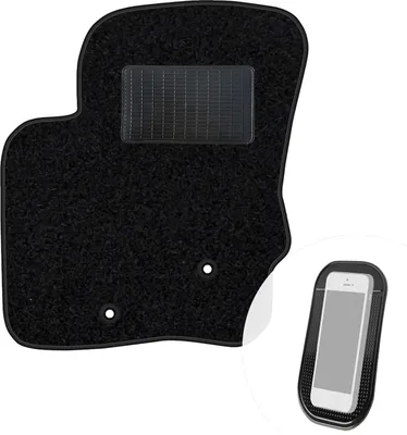 Produktbild von moto-MOLTICO Fahrer Fußmatte Auto Velours Fahrerseite Autoteppiche Schwarz Fahrermatte 1-teilig passend für Volvo XC90 I 2002-2014