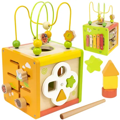 Produktbild von Viga Holz-Lernwürfel 5-in-1