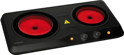 Immagine prodotto di fornello elettrico VIGAN 1200W/800W vetroVetroceramica NERO