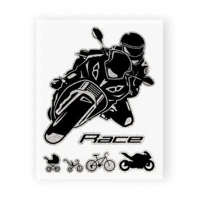 Image de Autocollant Evolution Biker Race 10x12cm