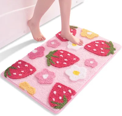 Produktbild von Badezimmerteppich - 45 x 65 cm - Mikrofaser - Rutschfest - Maschinenwaschbar - Saugfähig