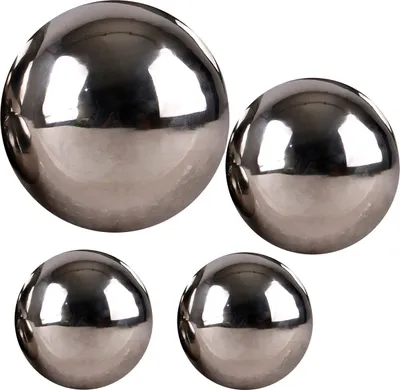 Produktbild von Dekokugel Edelstahl glänzend Edelstahlkugel-Set 4 Metallkugel