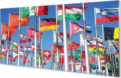 Produktbild von Glasbilder 120x60 Wandkunst Flagge