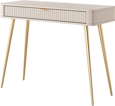 Produktbild von YOURHOUSE24 Schminktisch mit Schublade LANTE beige/gold, schwarz
