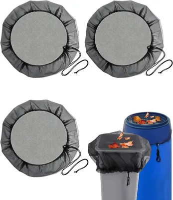 Imagen del producto de Red de protección para la recolección de agua de lluvia, juego de 3 unidades, 110 cm, protección contra insectos para exteriores