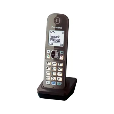 Immagine prodotto di Panasonic KX-TGA681 - Microtelefono cordless con ID chiamante - DECT\GAP - Marrone moka