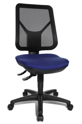 Produktbild von Bürodrehstuhl m.Lendenwirbelstütze blau 430-510mm o.Armlehnen Trgf.110kg