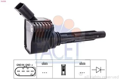 Produktbild von FACET 9.6530 Zündspule für VW Golf VII Schrägheck (5G1, BQ1, BE1, BE2) Polo Schrägheck (6R1, 6C1) Passat Variant (3G5, CB5) für AUDI A4 Avant A6 Avant