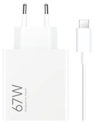 Obrázek produktu pro Xiaomi MDY-12-EH USB-A 67W Cestovní Nabíječka + USB-C 6.2A Datový Kabel White