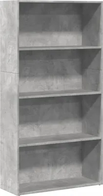 Imagen del producto de Estantería vidaXL, color gris hormigón, 80x30x152 cm, material compuesto de madera