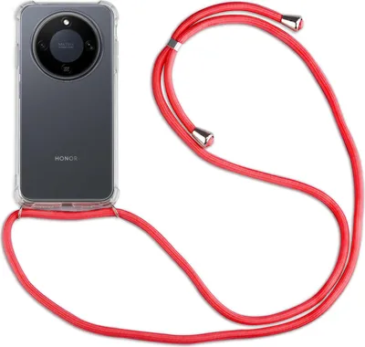 Produktbild von Handykette für Honor Magic 8 Lite Hülle mit Band Case Handyhülle mit Kette in Rot