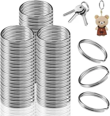 Produktbild von Set aus 200 Schlüsselringen 25mm, Edelstahl-Schlüsselringen