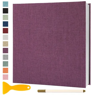 Zdjęcie produktu dla Samoprzylepny album na zdjęcia, format 28x27 cm, 40 stron, kolor fioletowy