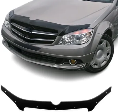 Image de Deflecteurs d'air capot de voiture pour Mercedes C Klasse 2007-25 Acrylique Noir