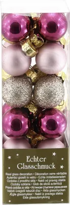 Produktbild von Weihnachtskugel aus Glas Ø 2 cm bunt - 24 Stück