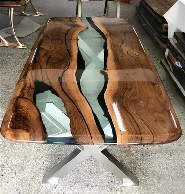 Produktbild von Couchtisch epoxidharz tisch Holz Handarbeit Tische Massive Wohnzimmer Möbel Harz