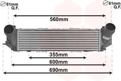 Produktbild von VAN WEZEL 06014711 Ladeluftkühler LLK für BMW 5 Touring (F11) Turbo Intercooler