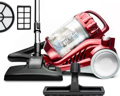 Produktbild von TurboTronic Multi Zyklon Staubsauger CV05 - leistungsstarker Bodenstaubsauger 22kPa Saugkraft 900W ohne Beutel kleiner Trockensauger für Parkett Tierhaare Hundehaare beutellos