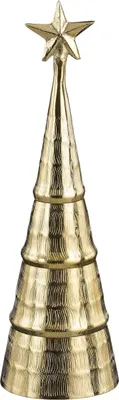 Produktbild von Mica Decorations Dekoration Weihnachtsbaum - H36 x Ø11 cm - Aluminium - Gold