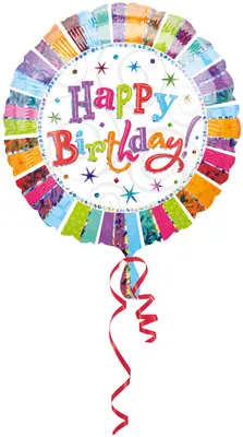 Produktbild von Amscan 119980 01, Spielzeugballon, Folie, Mehrfarbig, Geburtstag, Rund, 1 Stück(e)