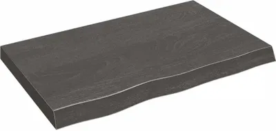 Produktbild von vidaXL Tischplatte Dunkelbraun 80x50x(2-6)cm Massivholz Eiche