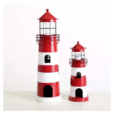 Produktbild von Laterne Leuchtturm Gartendekoration Windlicht 2er Set