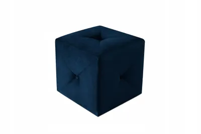 Produktbild von Velours-Sitzhocker Rico – Moderner Steppwürfel 40x40