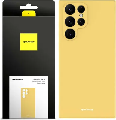 Image de Coque en silicone SPACECASE Coque en silicone pour Galaxy S22 Ultra Jaune