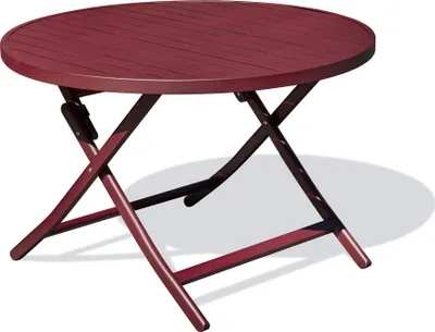 Image de Table de jardin ronde pliante en aluminium
