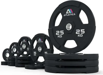 Produktbild von ATLETICA Gripper Plates Set | 200 kg bestehend aus 4 x 2,5 kg | 4 x 5 kg | 4 x 10 kg | 2 x 15 kg | 4 x 25 kg