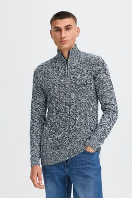 Produktbild von !SOLID SDRICHART Herren Strickpullover Troyer Grobstrick Pullover Baumwollmischung regular fit