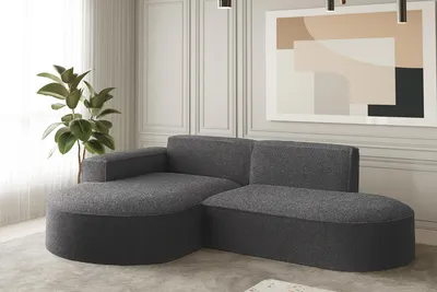 Produktbild von Kaiser Möbel Ecksofa Designer MODENA STUDIO stoff LOOP Graphit Links