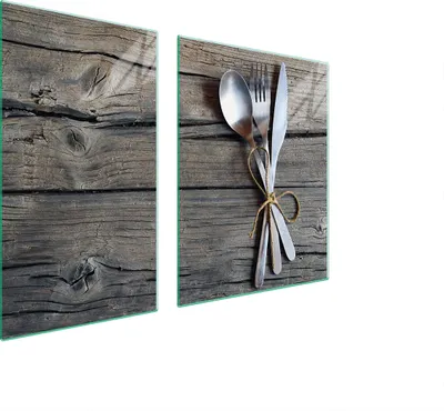 Image de Plaques de recouvrement pour cuisinière 2 pièces 100x52 Couverture de champ en vitrocéramique Planche à découper en bois Couverts