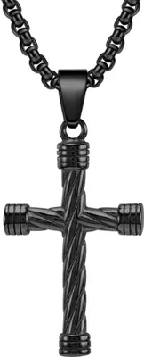 Obrázek produktu pro Náhrdelník HO-34545 Cross - Černá, Uni KP34545