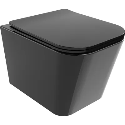 Zdjęcie produktu dla Mexen Teo miska wc Rimless z deską wolnoopadającą slim, duroplast, czarna - 30854070