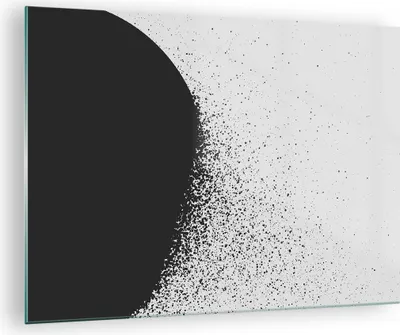 Produktbild von Bilder auf glas - Einteilig - Abstraktion Schwarzweiß Geometrie - 70x50cm - Glasbilder - Wandbilder - Bilder - Wanddekoration aus Glas - Glas Bilder - Wandbild auf Glas - GAA70x50-4922
