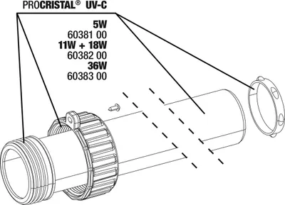 Produktbild von JBL Ersatzteil PC UV-C Quarzglas Set 5 W