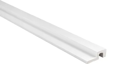Produktbild von HEXIM Lamellenwand HDPS Polystyrol - Lamellen Wandverkleidung Akustikpaneele Wandpaneele Holz Imitat - (1 Abschlussleiste - weiß) Holzverkleidung Wand
