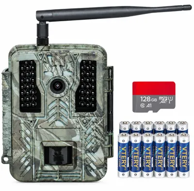 Produktbild von Siltcon Wildkamera 4K 60 MP mit WLAN und App, Nachtsicht, Bewegungsmelder, IP67, 128 GB SD-Karte – Jagdkamera für Tierbeobachtung