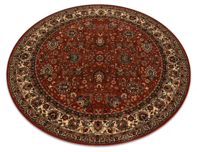 Imagen del producto de Alfombra de lana KASHQAI 4362 200 circulo ornamento burdeos / beige rojo circulo 200 cm