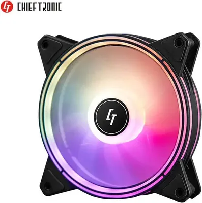 Obrázek produktu pro Chieftec NF-1225RGB, Ventilátor, 12 cm, 1600 ot/min, Černá