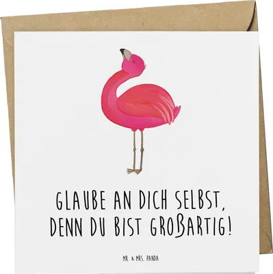 Produktbild von Mr. & Mrs. Panda Glückwunschkarte Selbstvertrauen stärken - Weiß - Geschenk, Zuversicht, Grußkarte, Mutmacher, Glaube an dich selbst, Achtsamkeit, Trost, innere Stärke