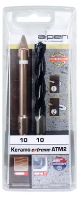 Image de Alpen Keramo extreme ATM2 300102100 Tile and glass drill bit set 2-piece 10 mm 1/4 (6.3 mm), Cylinder shank 1 Set