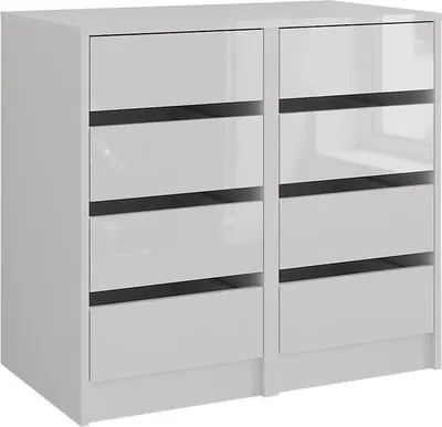 Immagine prodotto di Cassettiera per camera da letto Vicco Sherry Bianco/bianco lucido 80.2 x 76 cm Set di 2, Model 57718