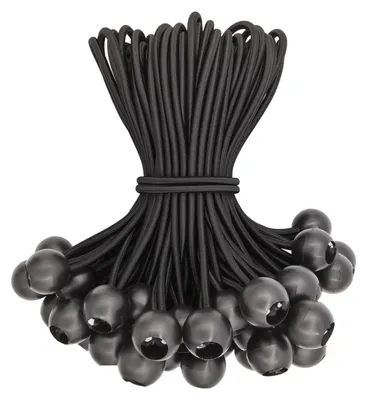 Image de Élastiques avec bille, 15 cm - 50 pièces, couleur noire