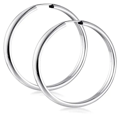 Produktbild von MATERIA 925 Silber Creolen Ohrringe Ringe 4mm breit - 40mm Silbercreolen für Damen Mädchen SO-131
