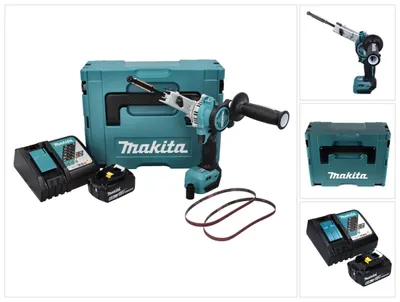 Image de Makita DBS 180 RG1J Lime à bande sans fil 18 V 9 x 533 mm Brushless + 1x batterie 6,0 Ah + chargeur + Makpac