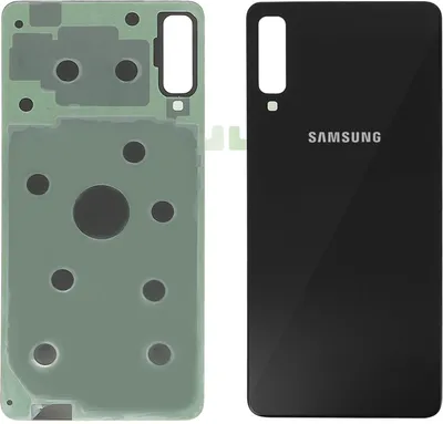 Image de Clappio, pièce de rechange couvercle de batterie, nouveau dos pour Galaxy A7 2018, noir
