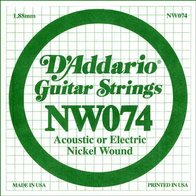 Produktbild von D'Addario Single Nickel Wound .074 Saite