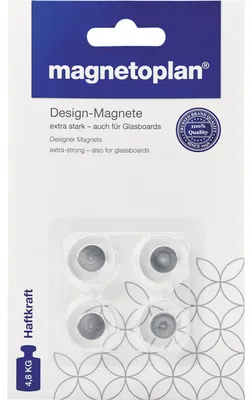 Produktbild von magnetoplan Magnet Design 1681020 Glasboard 20mm Acryl 4 St./Pack